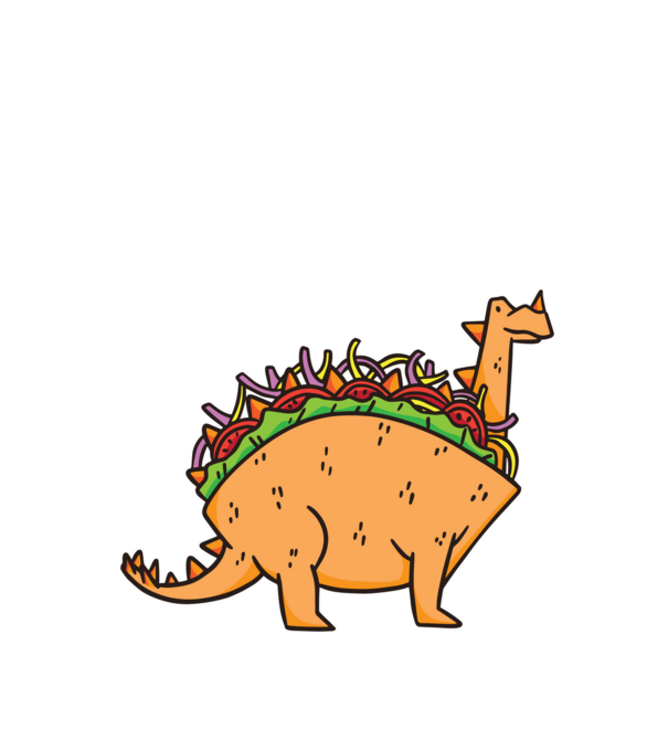 Dino Taco minta fekete pólón