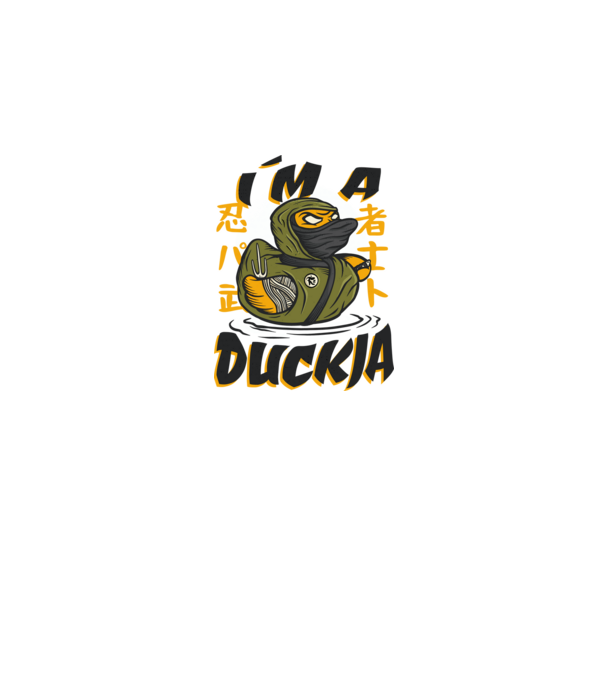 Ninja kacsa minta szürke pólón