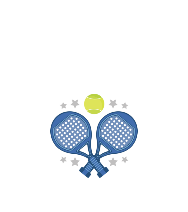 Padel minta fekete pólón