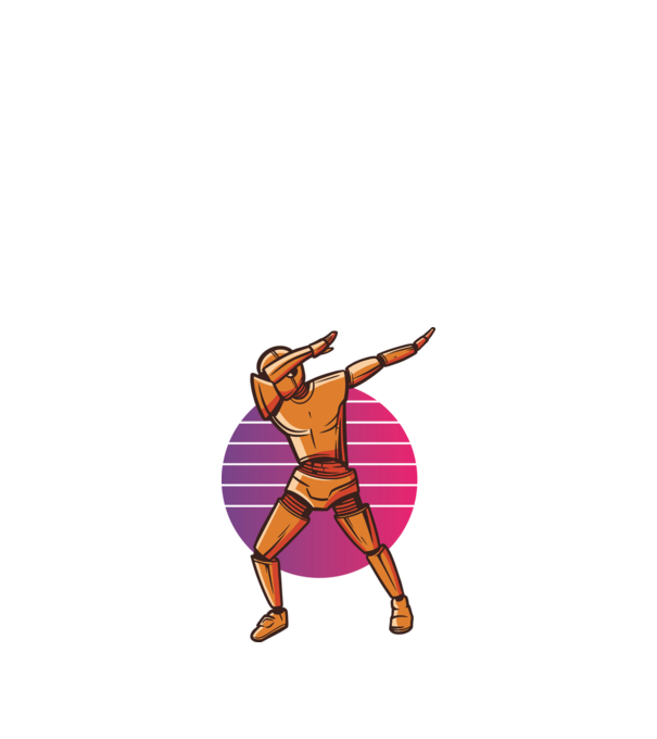 Robot DAB minta fekete pólón