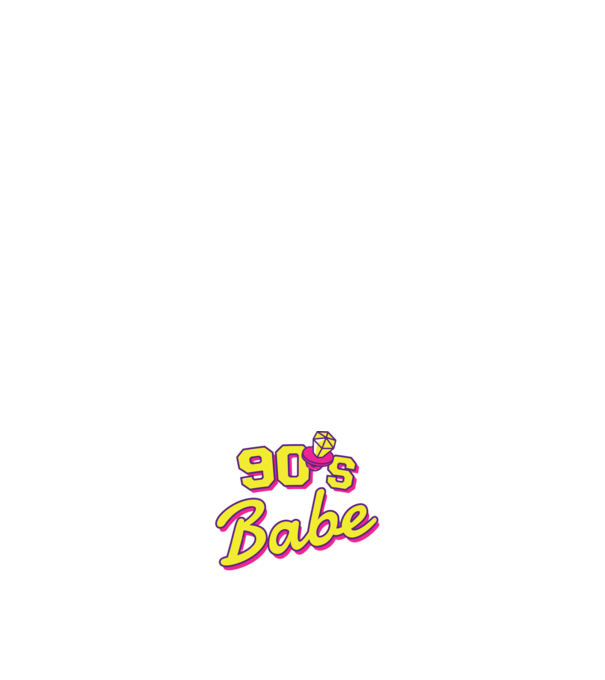 Retro 90s Babe minta sötétkék pólón