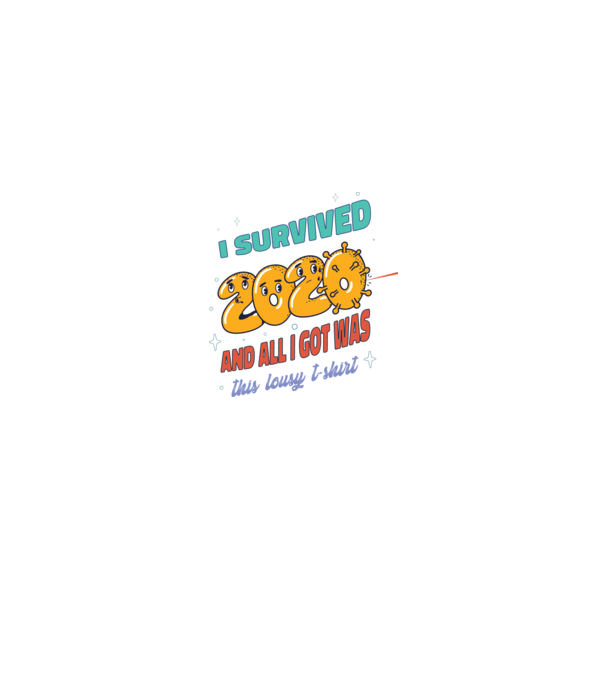 I survived 2020 minta fekete pólón