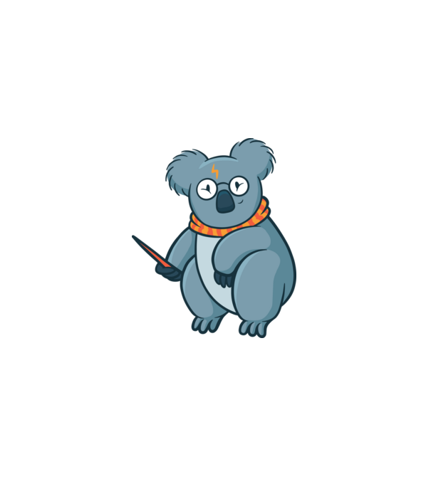 Koala potter minta szürke pólón