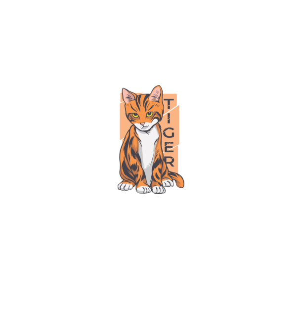 Tigris Cica minta farmerkék pólón