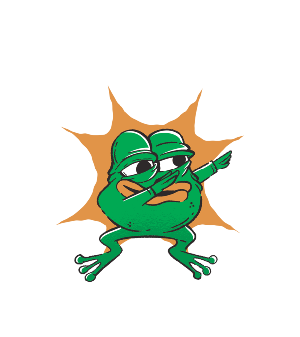 Béka DAB minta fehér pólón