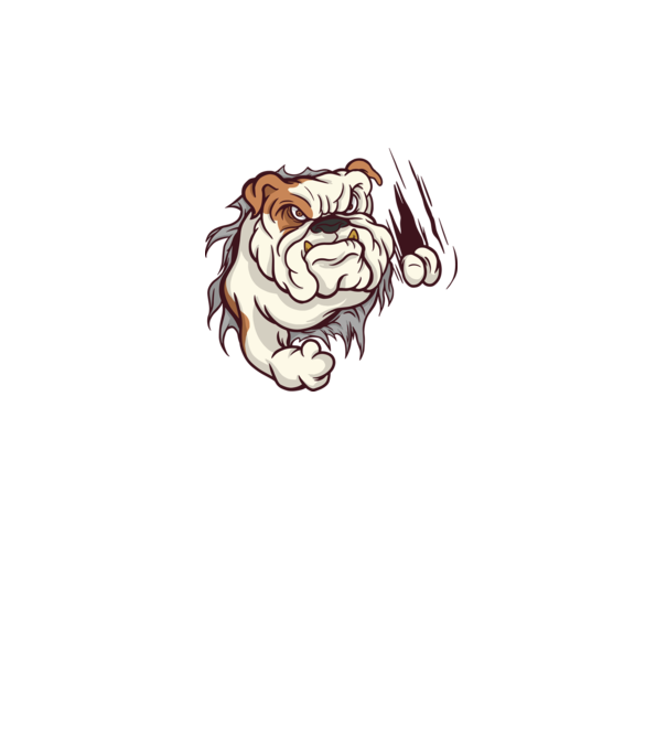 Bulldog minta fehér pólón