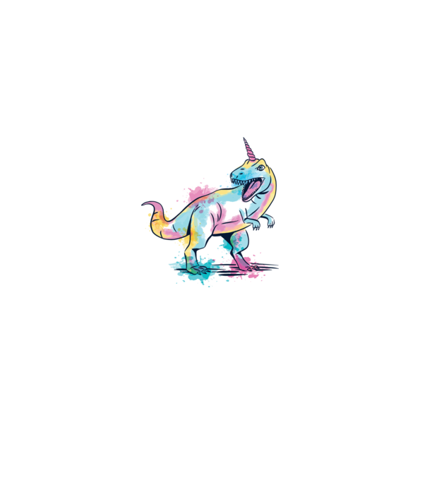 Unicornsaurus - Unikornis Dinoszaurusz minta piros pólón