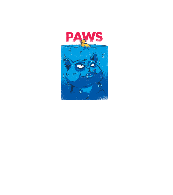 Paws Macska támadásban minta fekete pólón