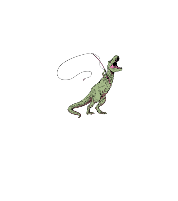 Horgász Trex minta szürke pólón