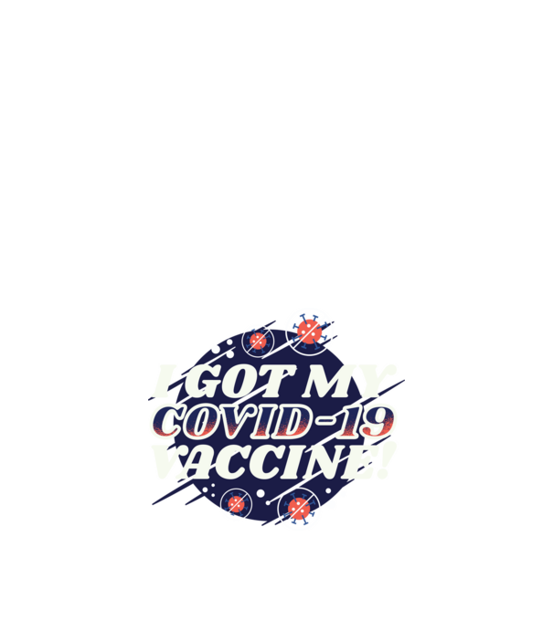 I got my Vaccine minta királykék pólón