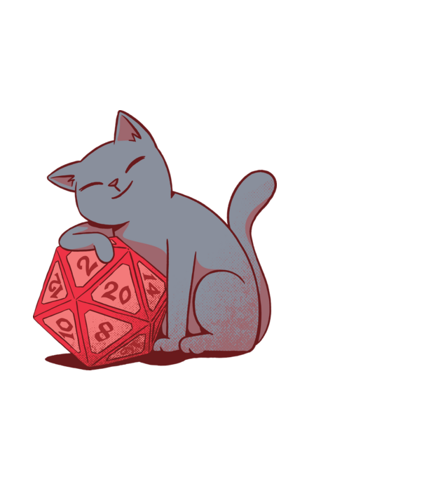 Dungeons Master Cat minta fekete pólón