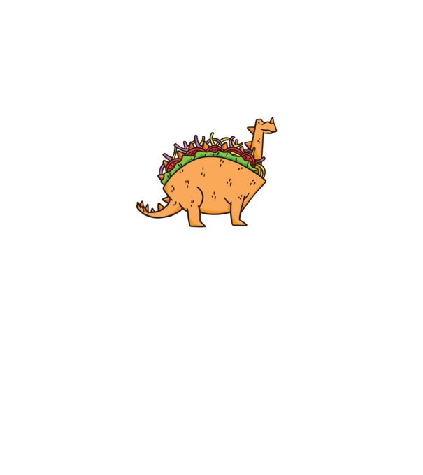 Dino Taco minta fekete pólón