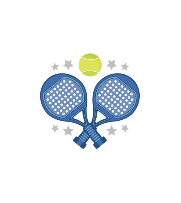 Padel minta fehér pólón