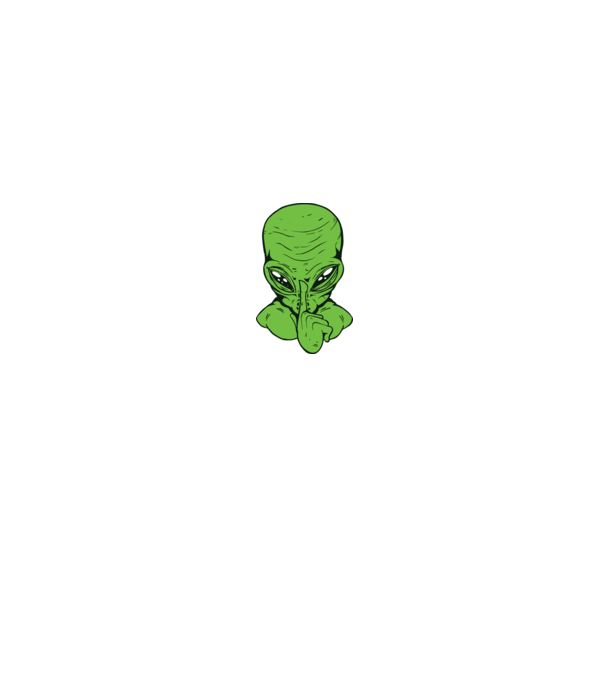 Alien Psszt minta fekete pólón