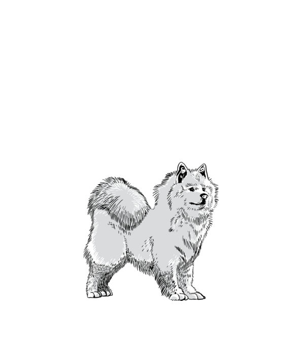 Siberian Dog minta fehér pólón