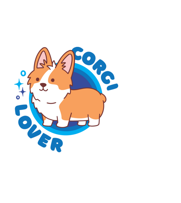 Corgi Lover minta világoskék pólón