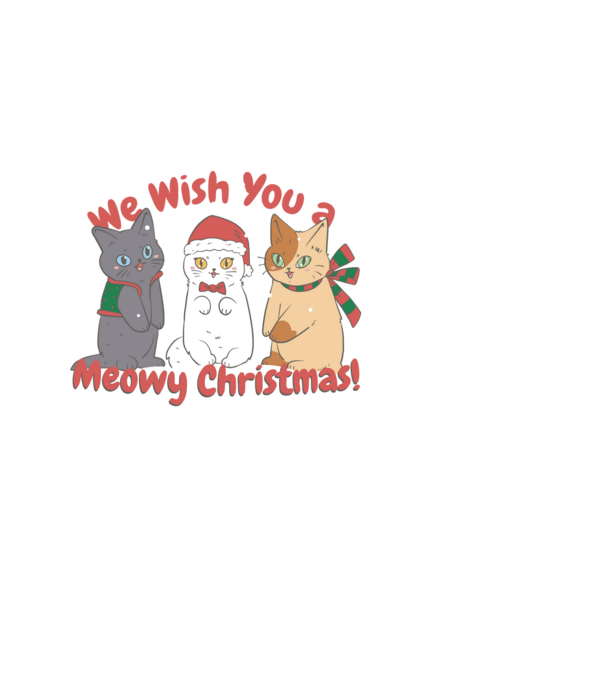 We wish You a Meowy Christmas minta fehér pólón