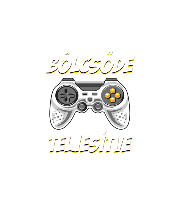 Bölcsőde teljesítve gamer ballagás minta fehér pólón