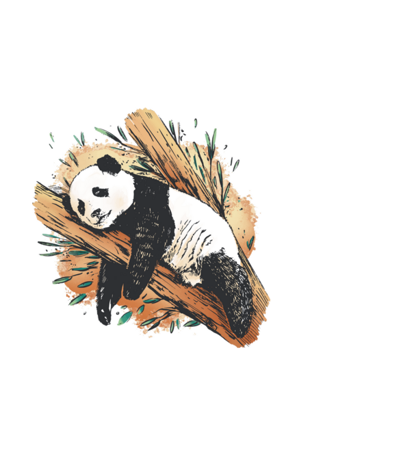 Sleeping Panda minta világoskék pólón