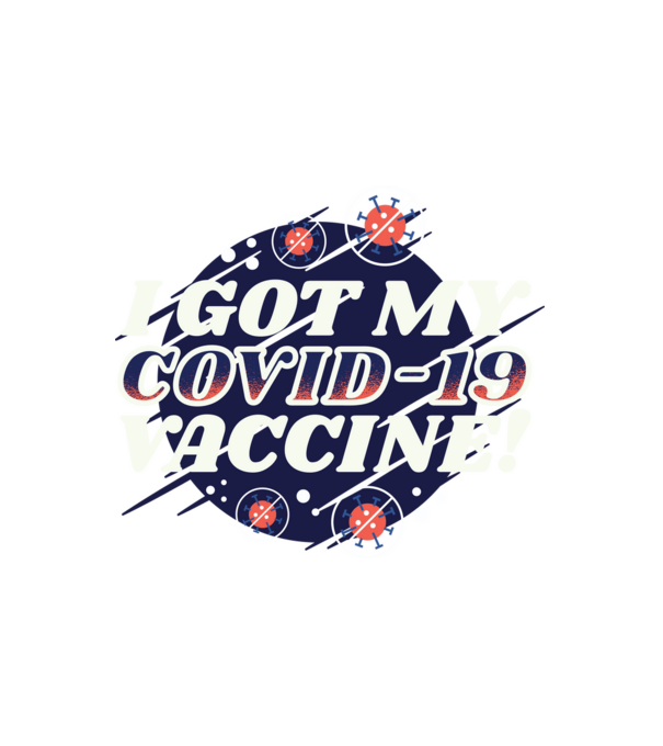 I got my Vaccine minta fehér pólón