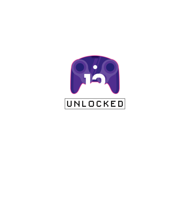 Level 12 Unlocked Gamer Születésnap minta sötétkék pólón