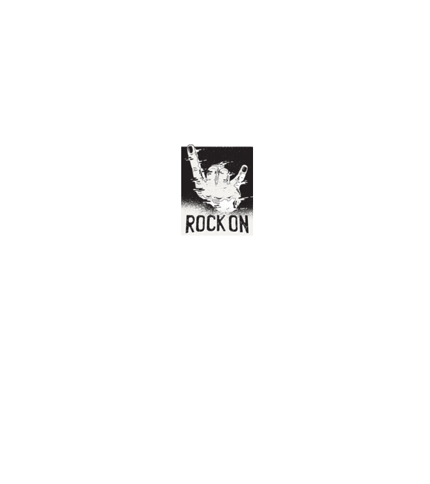 Rock On minta szürke pólón