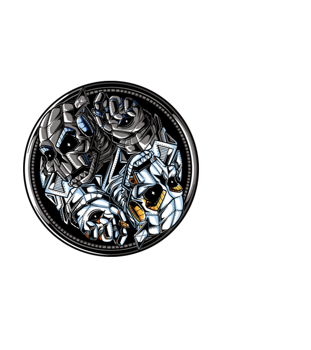 Robot Ying Yang minta fehér pólón