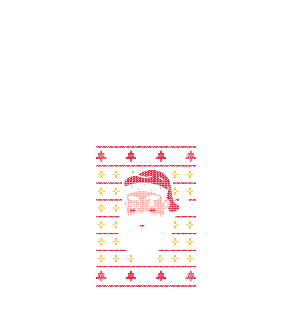Télapó Ugly Sweater minta fekete pólón