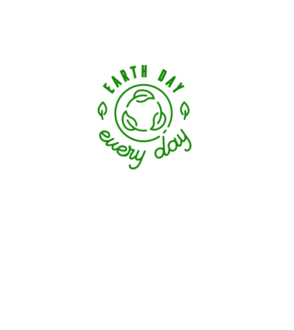 Earth Day Every Day - Föld napja minta fehér pólón