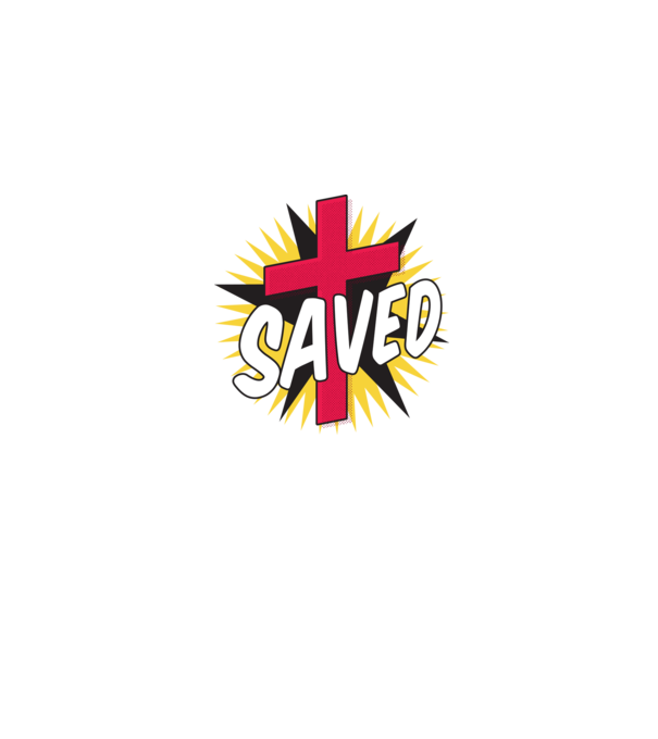 Saved Jézus Kereszt minta szürke pólón