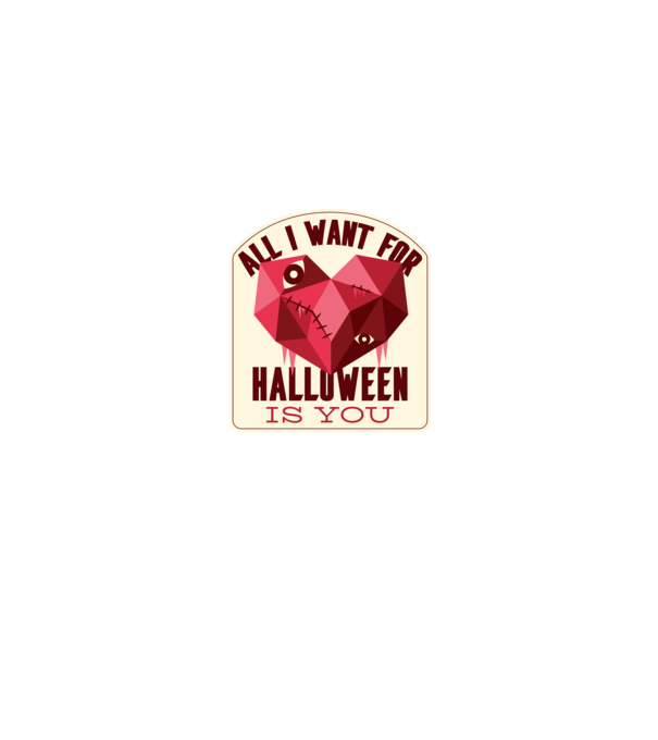 All I want for Halloween is You minta világos rózsaszín pólón
