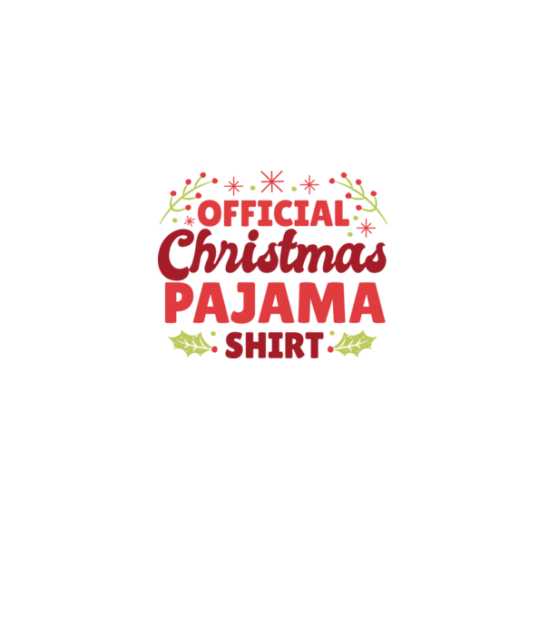 Karácsonyi Pijama minta fehér pólón