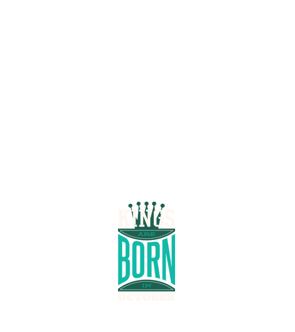 Kings are born in October minta sötétkék pólón