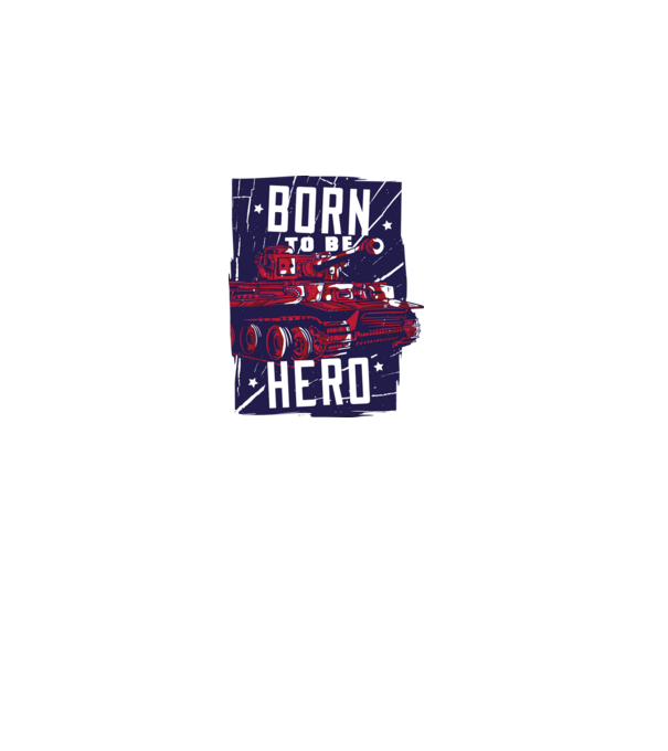 Born To be A Hero Tankos minta szürke pólón