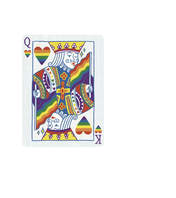 Queer King minta fekete pólón