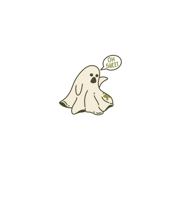 Sheet Ghost minta királykék pólón