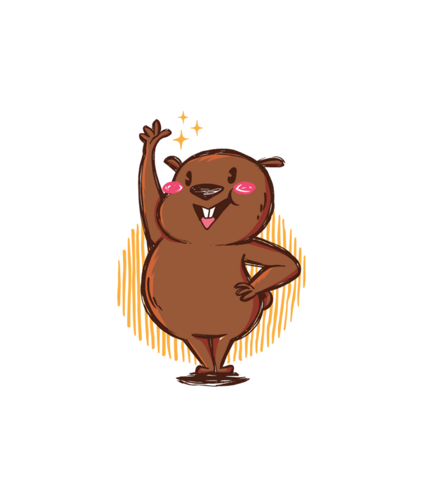 Vicces Wombat minta fehér pólón