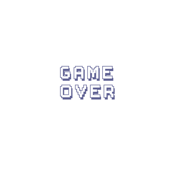 Game Over minta fehér pólón