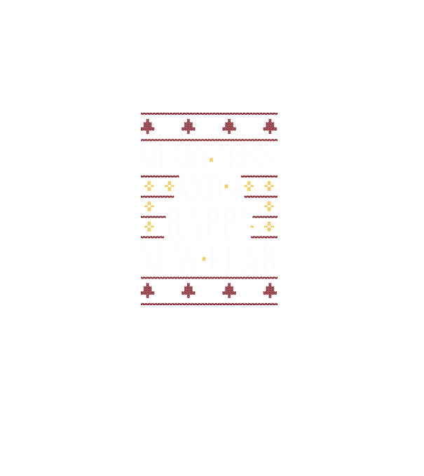 Merry crisis and a happy new fear minta fekete pólón
