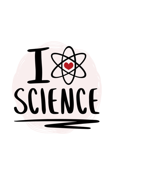 I Love Science Tudományos minta fehér pólón