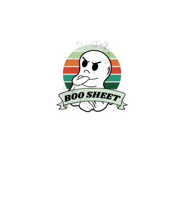 This is Boo Sheet Halloween minta fekete pólón