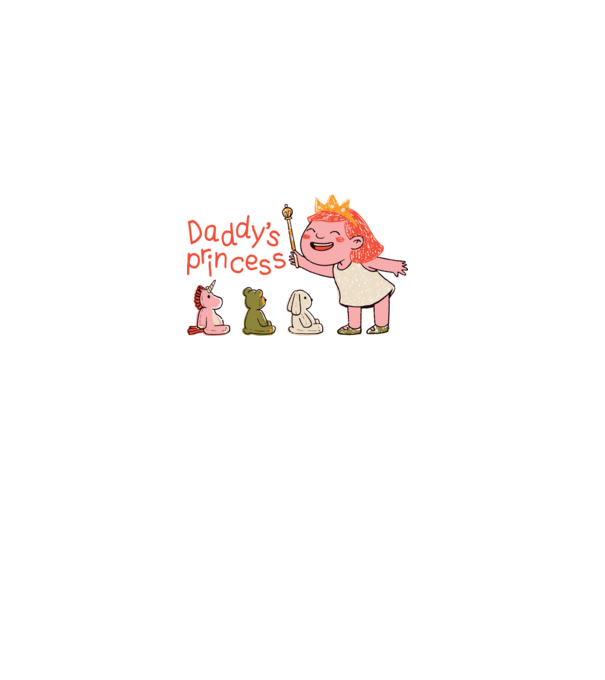 Daddy's Princess - Apa kicsi hercegnője minta fekete pólón