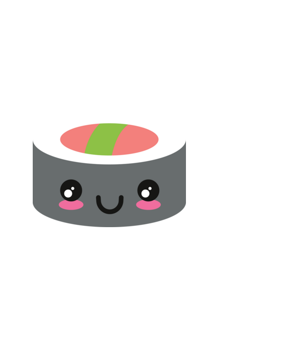 Sushi minta fekete pólón
