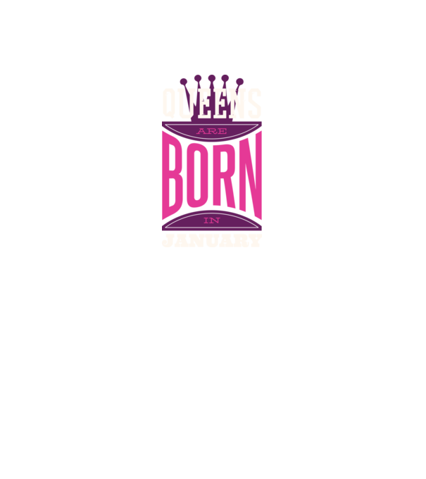 Queens are born in January minta fekete pólón