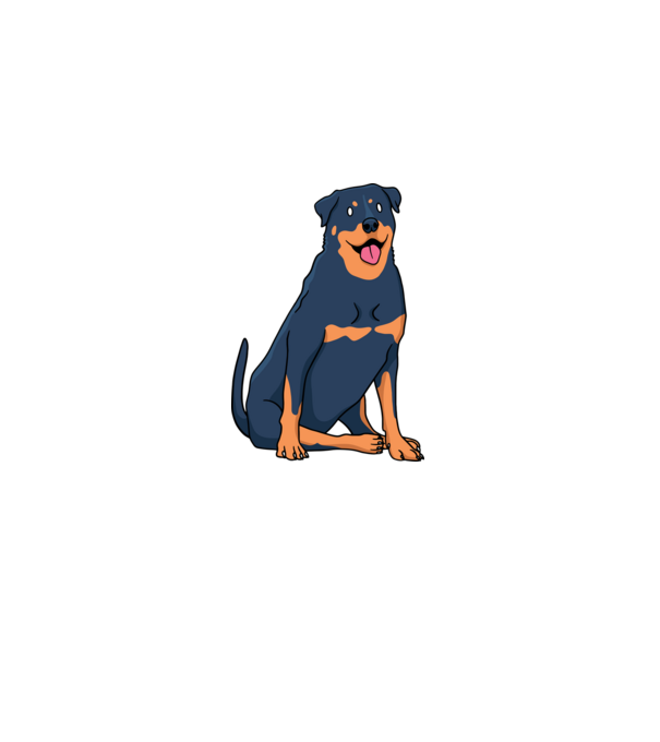 Rottweiler minta világos rózsaszín pólón