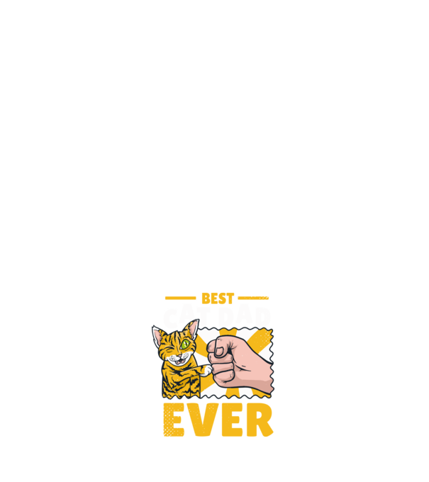 Best Cat Dad Ever - Legjobb Cicás Apa minta sötétkék pólón