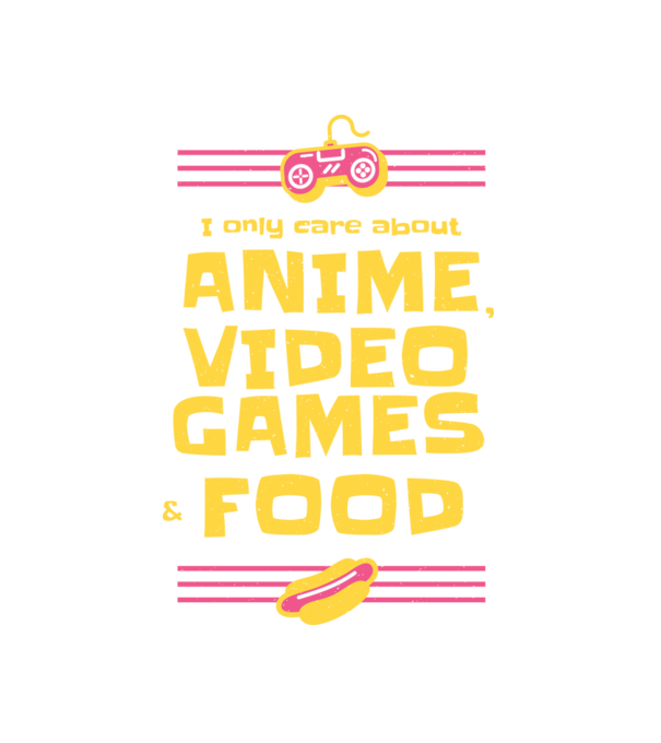 Anime Videójáték minta fehér pólón