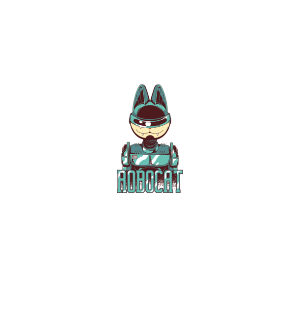 Robocat - Robotcica minta szürke pólón