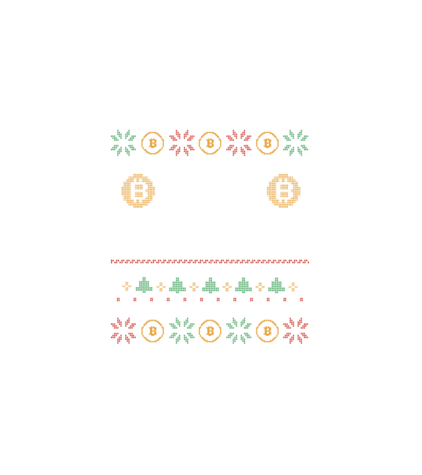 Buy the Dip Bitcoin Ugly Sweater minta fehér pólón