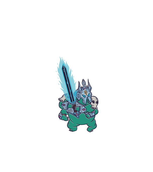 Tardigrade Lich Király minta fekete pólón